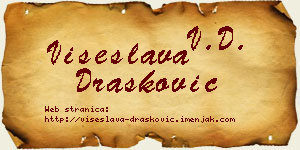 Višeslava Drašković vizit kartica
